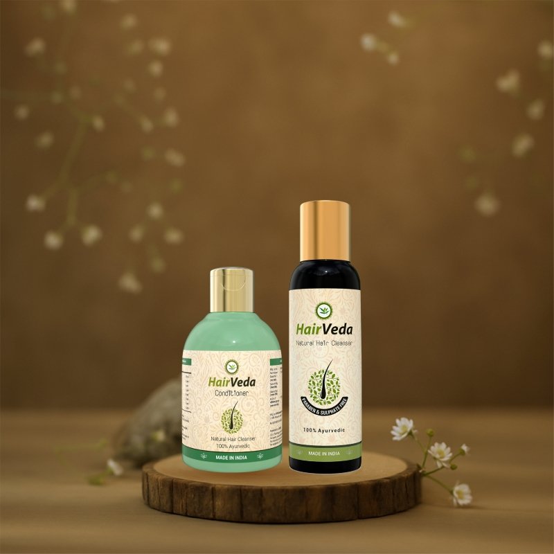 HairVeda Hair Cleanser (Paraben & Sulphate Free) + HairVeda Conditioner