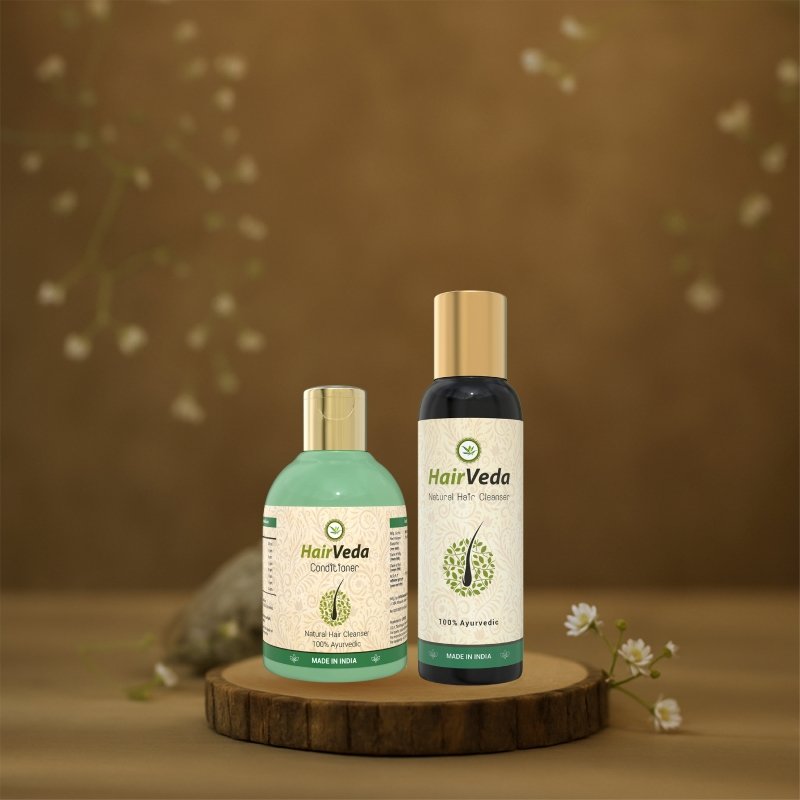 HairVeda Natural Hair Cleanser + HairVeda Conditioner